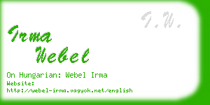 irma webel business card